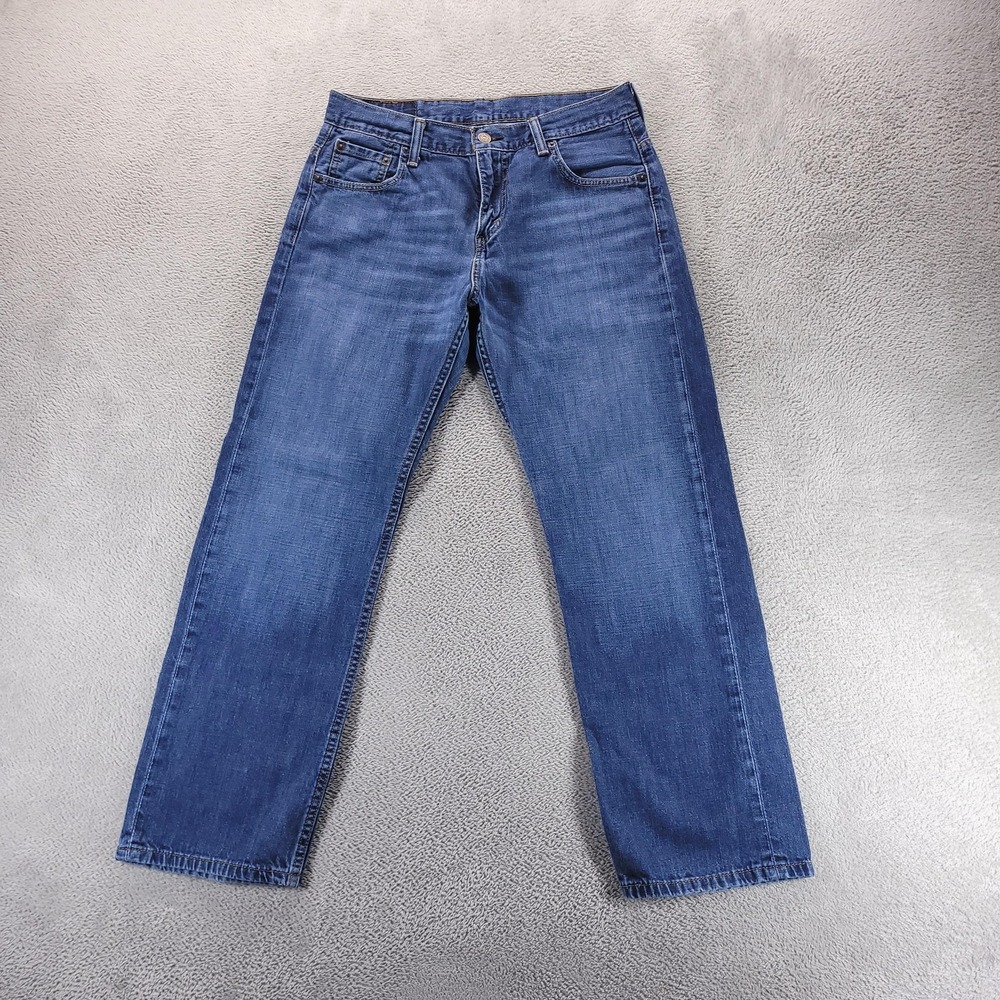 Levis 569 Jeans Mens 29x30 Blue Relaxed Straight Dark Wash Denim Comfort